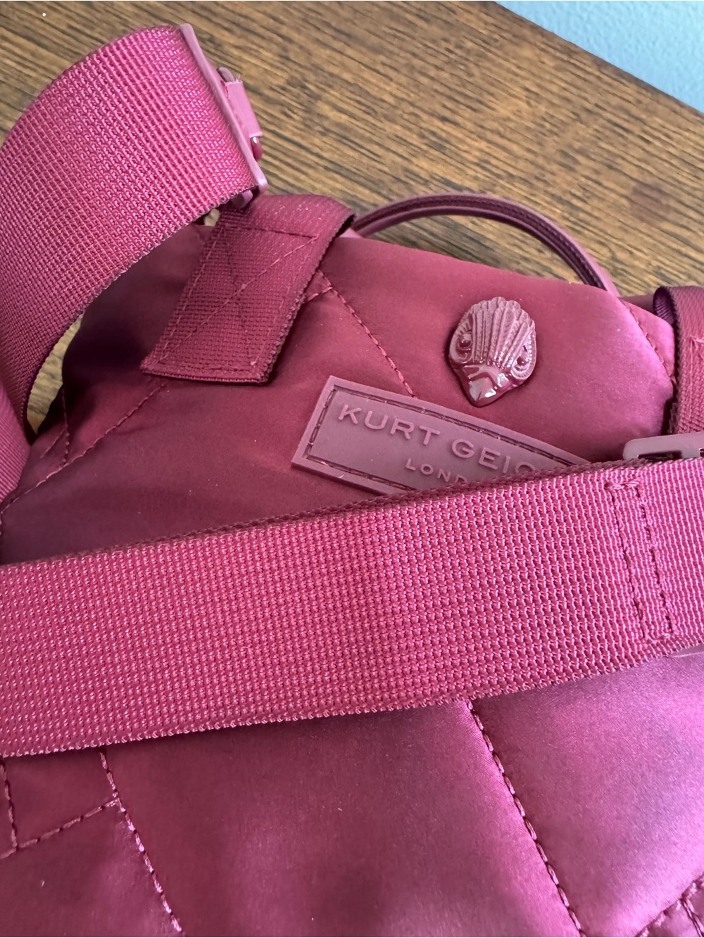 Kurt Geiger Quilted XS Crossbody Bag in Deep Berry - Picture 9 of 11